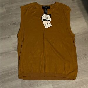 August Silk Men's Mustard Sleeveless Top